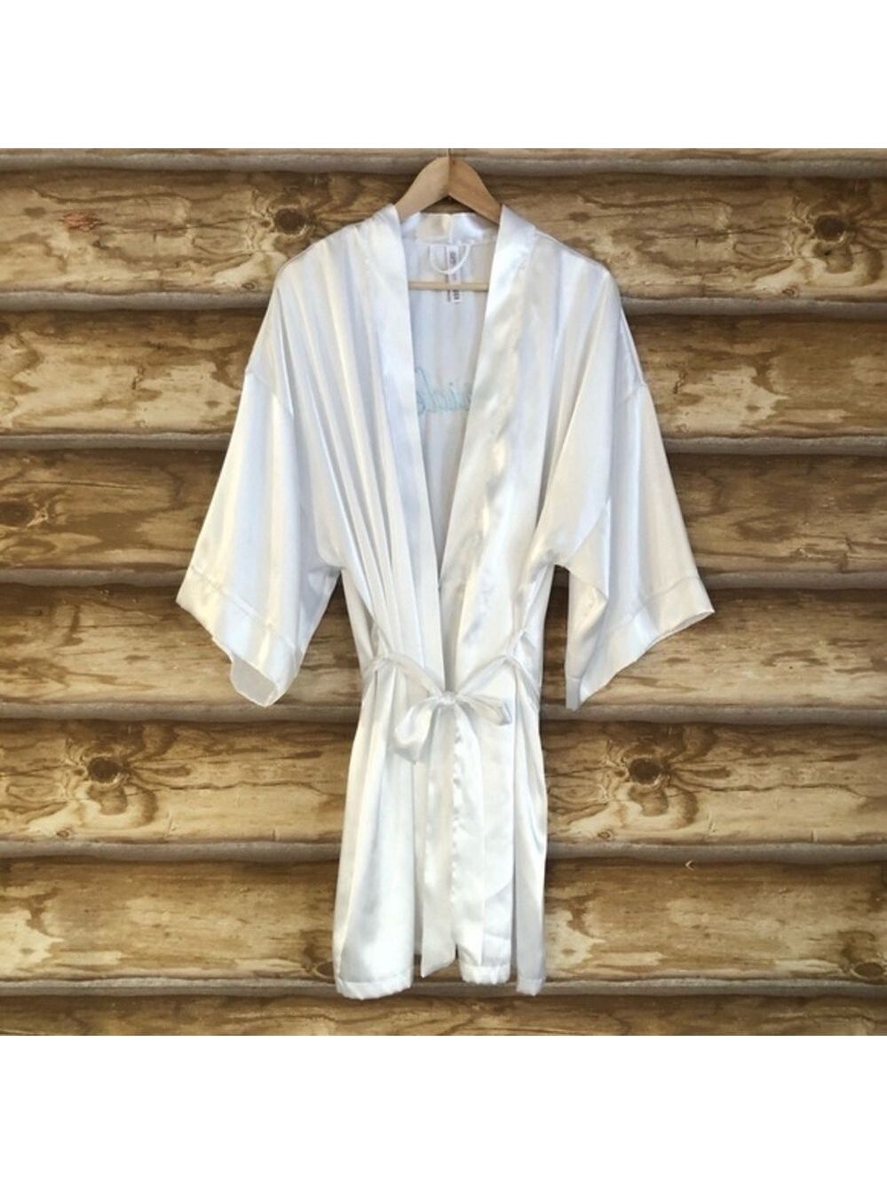 Gilligan & O’Malley white satin Bride robe size M/L - Picture 9 of 10